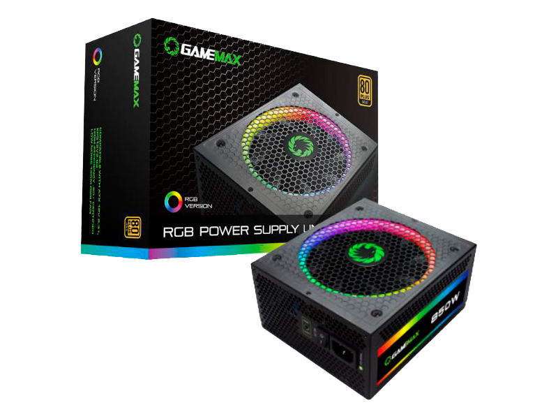 FUENTE GAMEMAX (RGB-850) 850W | GOLD | MODULAR | LED-RGB